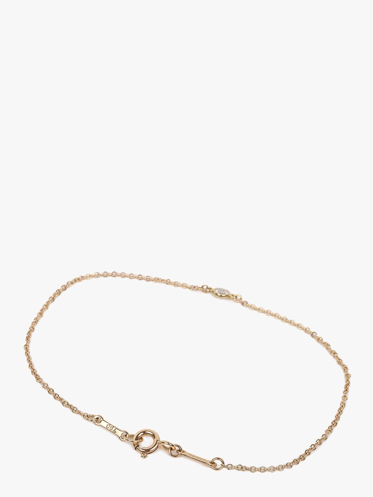 Tiffany&Co. 1 Diamant 18 Karat Gelbgold Elsa Peretti Diamanten by the Yard-Armband (Brillantschliff) im Angebot