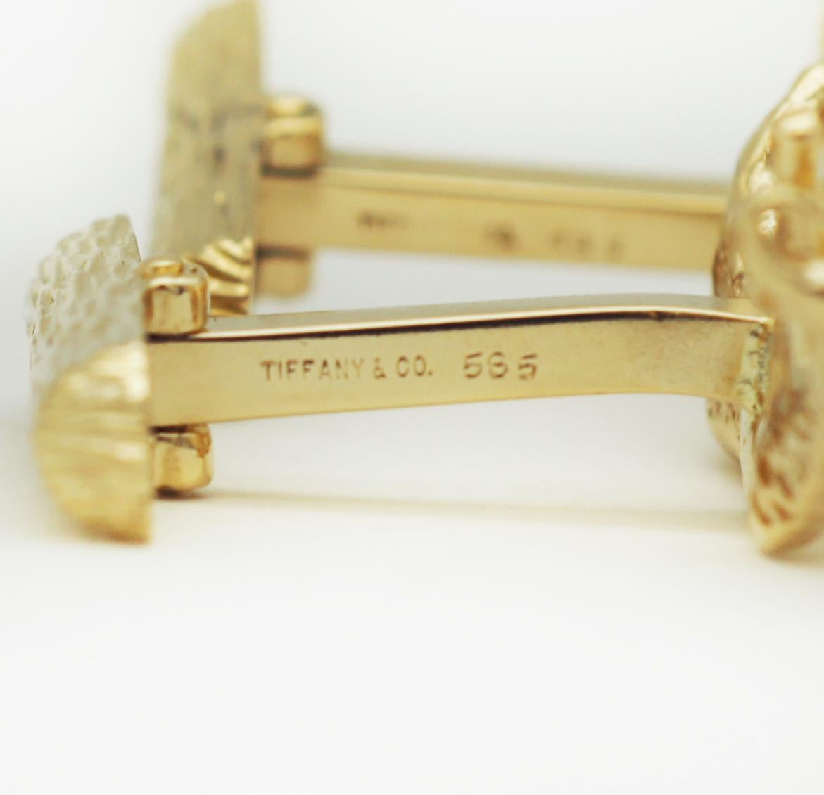 Gemelos de oso y toro Tiffany&Co. amarillo de 14k VIntage oldern en venta 1
