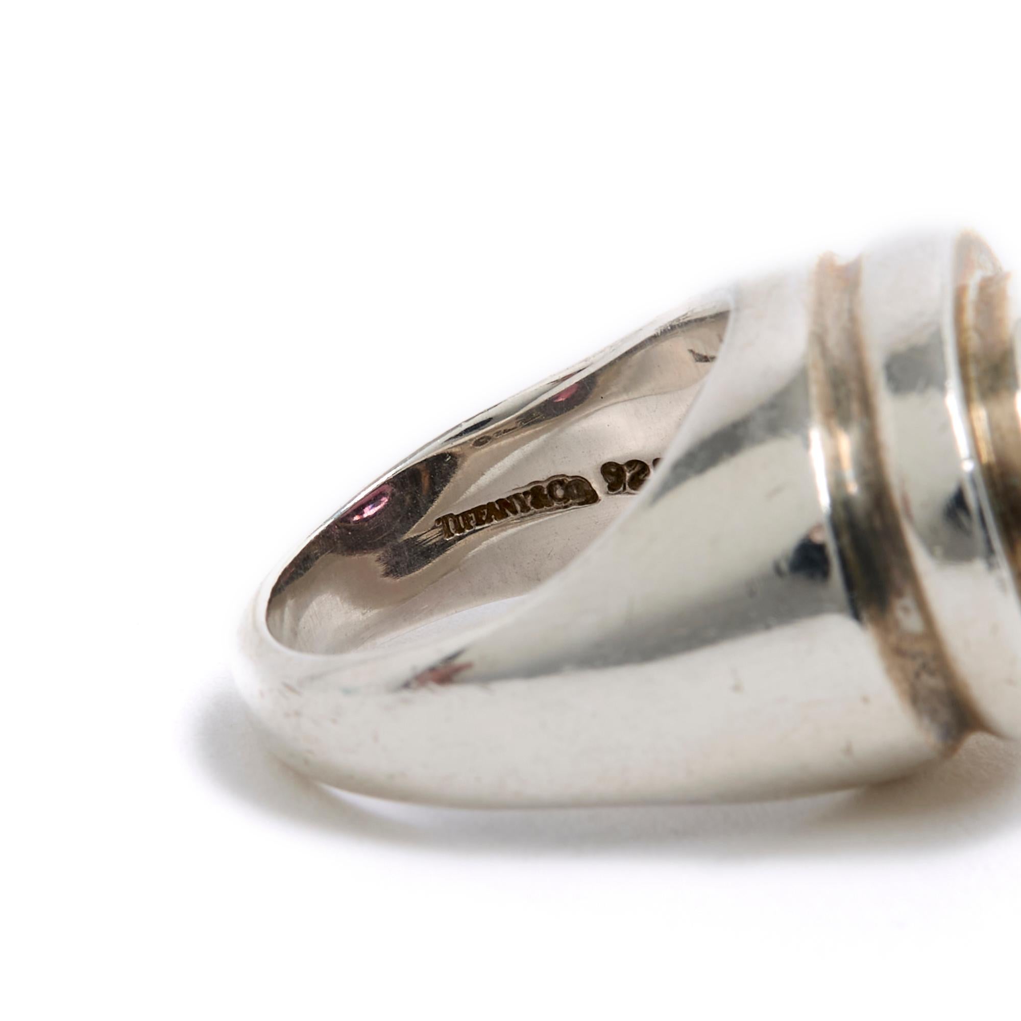 Tiffany&CO by Paloma Picasso Ring aus Rhodolith und Silber TDD51/52 US5 3/4 für Damen oder Herren im Angebot