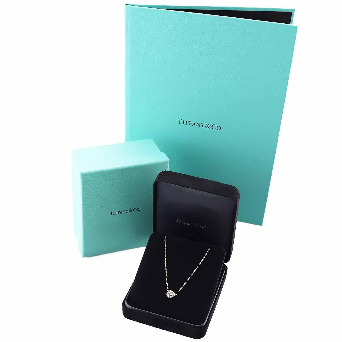 TIFFANY&Co by the Yard Canadian Diamond Elsa Peretti 18K Gold Pendant Necklace In Good Condition For Sale In Tokyo, JP