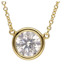 TIFFANY&Co by the Yard Canadian Diamond Elsa Peretti 18K Gold Pendant Necklace