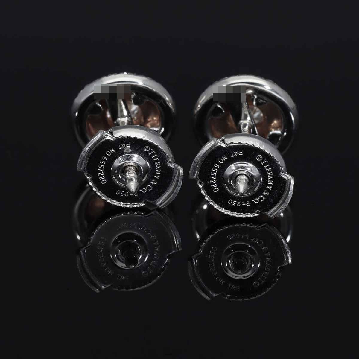 Tiffany & Co. Orecchini Soleste con diamante 0,16ct/0,16ct in platino e oro rosa 18K in vendita 7