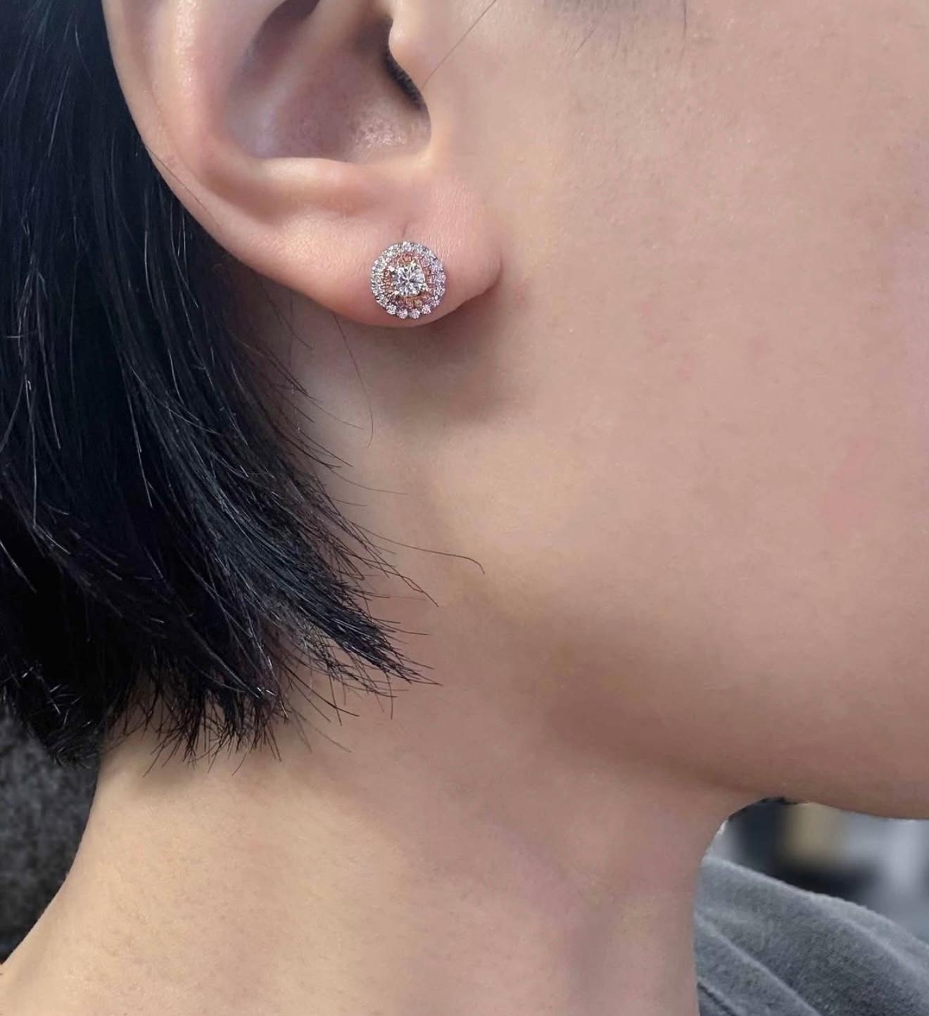 Tiffany & Co. Orecchini Soleste con diamante 0,16ct/0,16ct in platino e oro rosa 18K in vendita 8