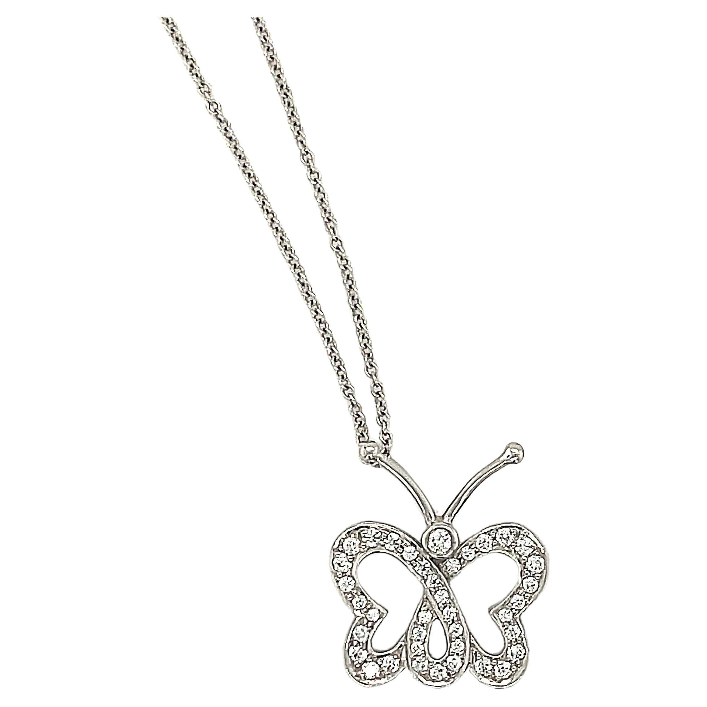 Tiffany&Co Diamond Butterfly Necklace