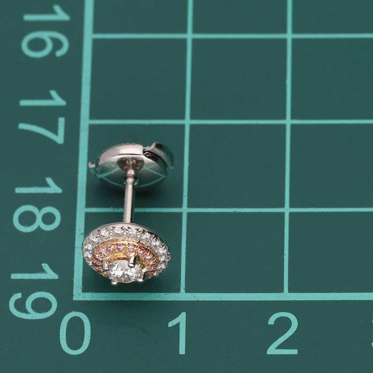 TIFFANY&Co. Diamond 0.16ct/0.16ct Platinum 18K Pink Gold Soleste Studs Earrings For Sale 2