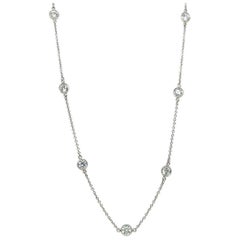 Tiffany & Co. Collana in platino con diamanti naturali da 2,5 carati Elsa Peretti for Tiffany & Co.