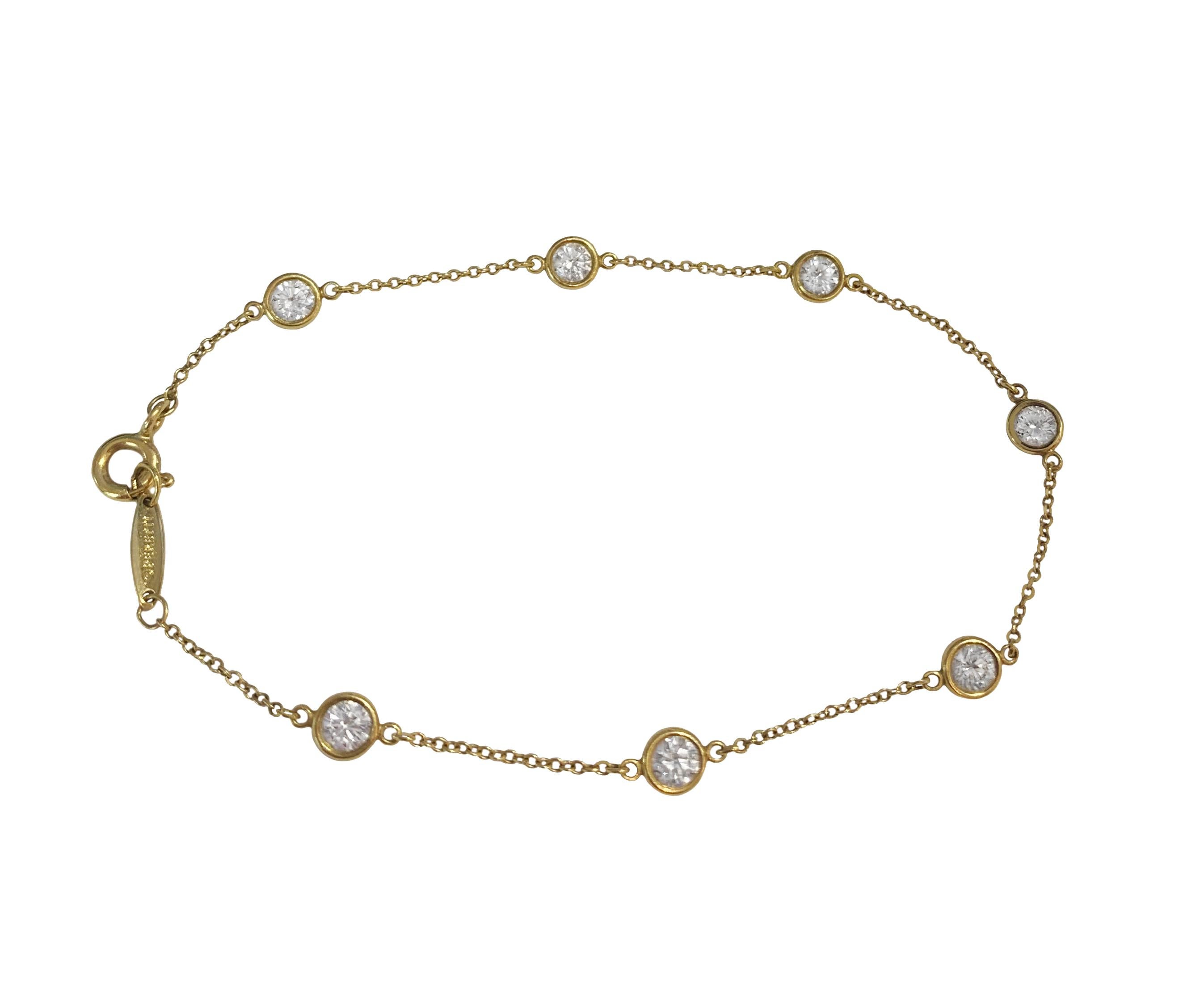 Tiffany & Co. Elsa Peretti Bracelet « Diamonds by the Yard » en diamants 1,1 carat Pour femmes en vente