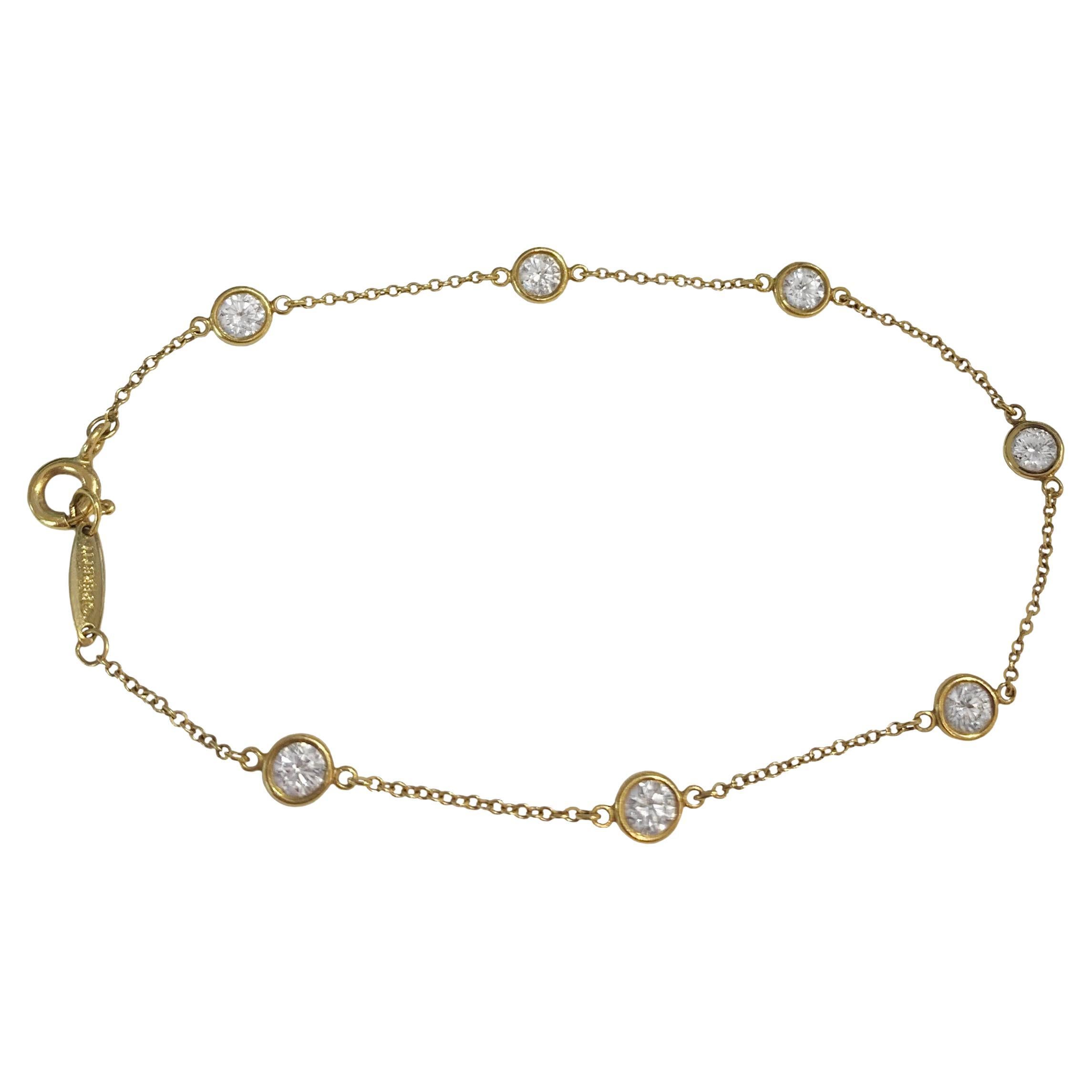 Tiffany & Co. Elsa Peretti Diamonds by the Yard Bracelet 1.1ct For Sale