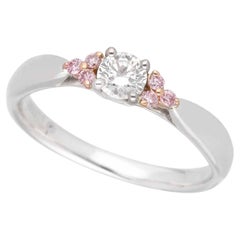TIFFANY&Co. Harmony Cluster Diamond 0.15ct / Pink Diamonds Ring US 3 1/4