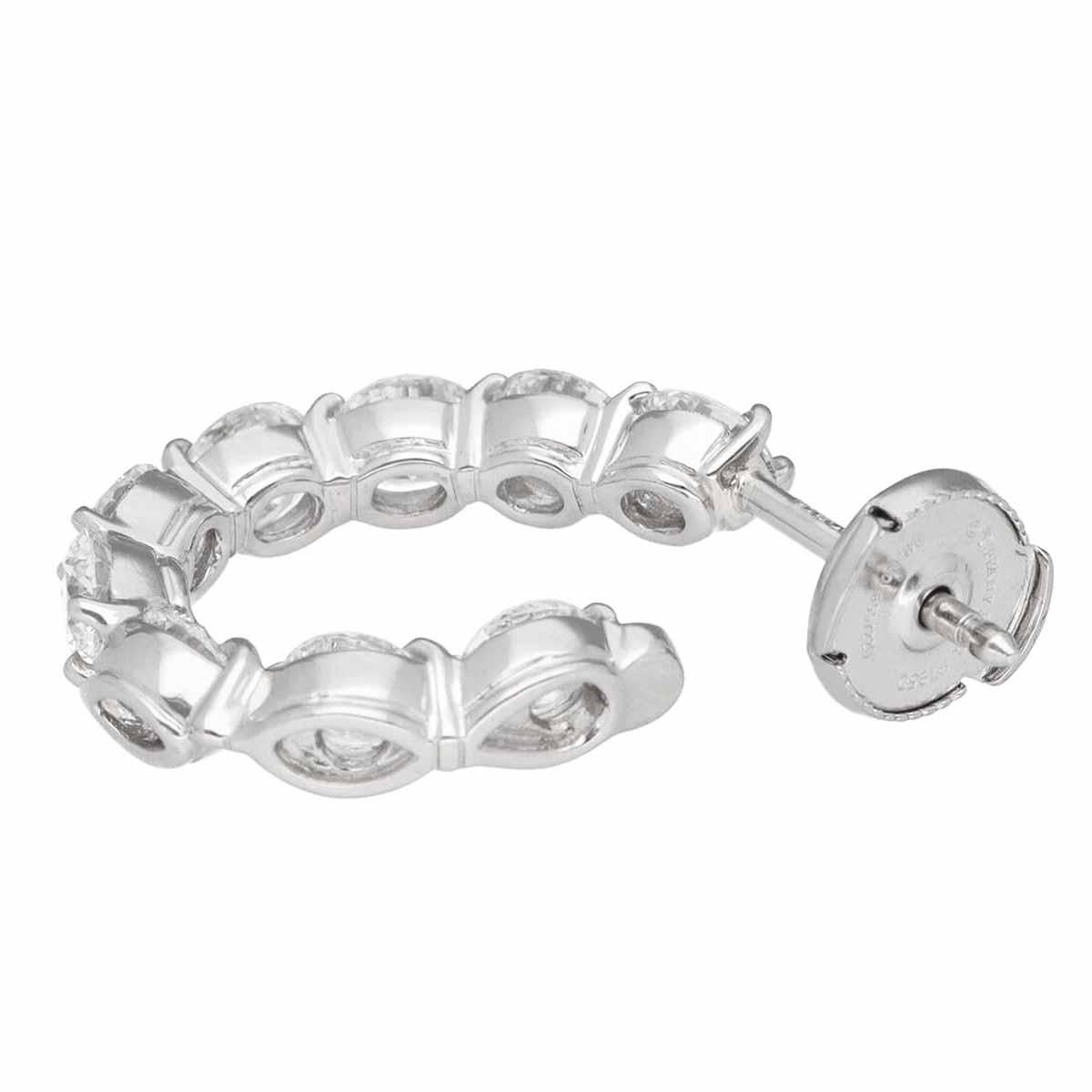 platinum hoop earrings tiffany