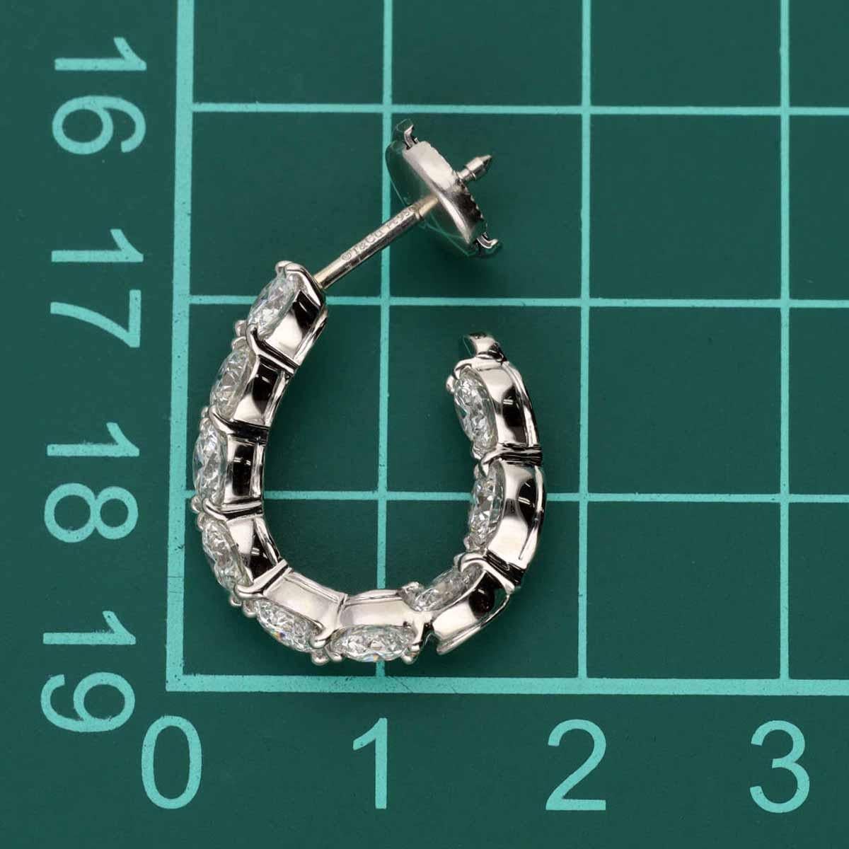 Women's TIFFANY&Co. Inside Out Hoop Diamond 4.50ct Platinum Earrings For Sale