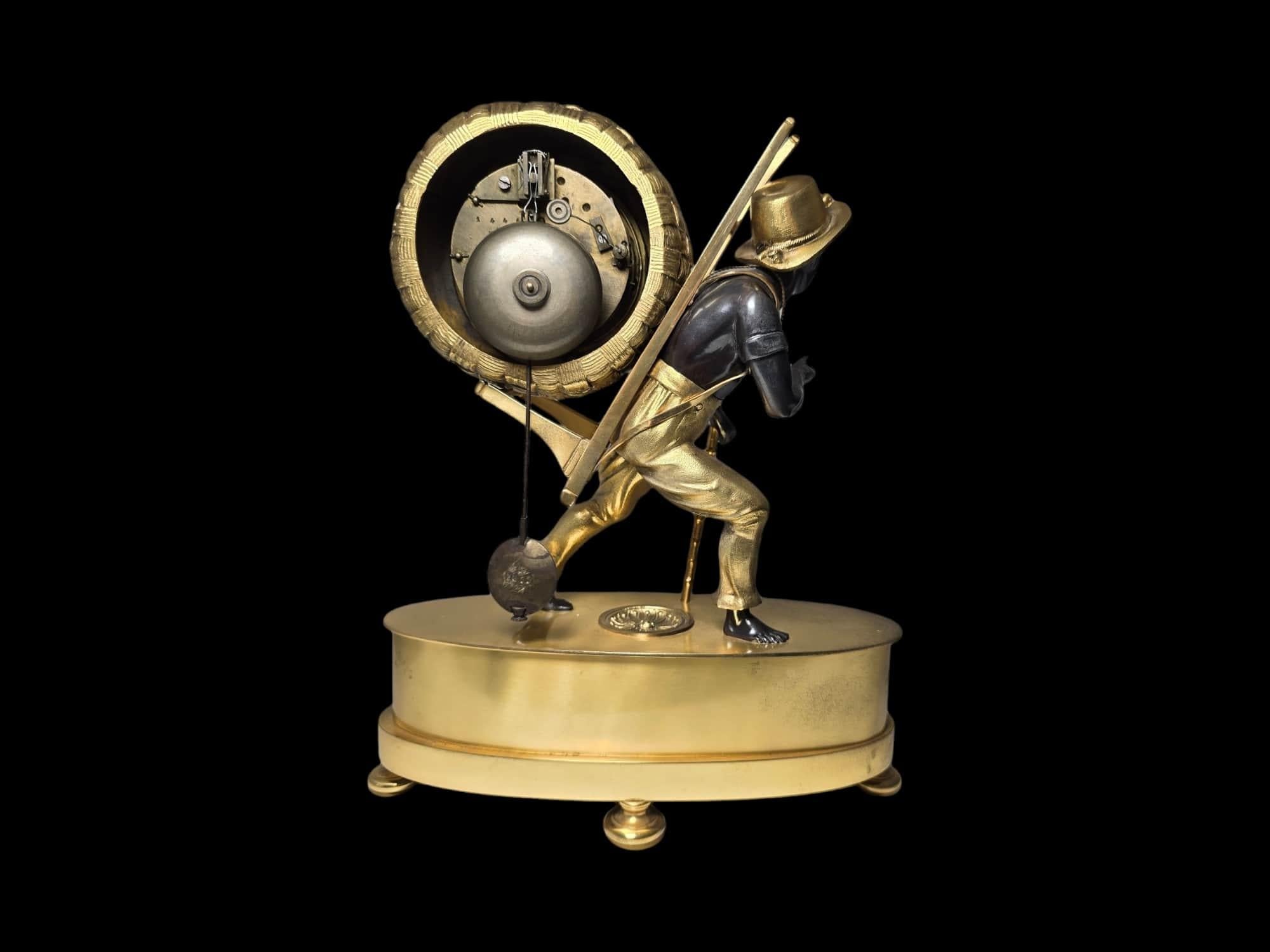 Tiffany&Co Mantel Clock “Le Portefaix” After Design By Jean-André Reiche For Sale 6