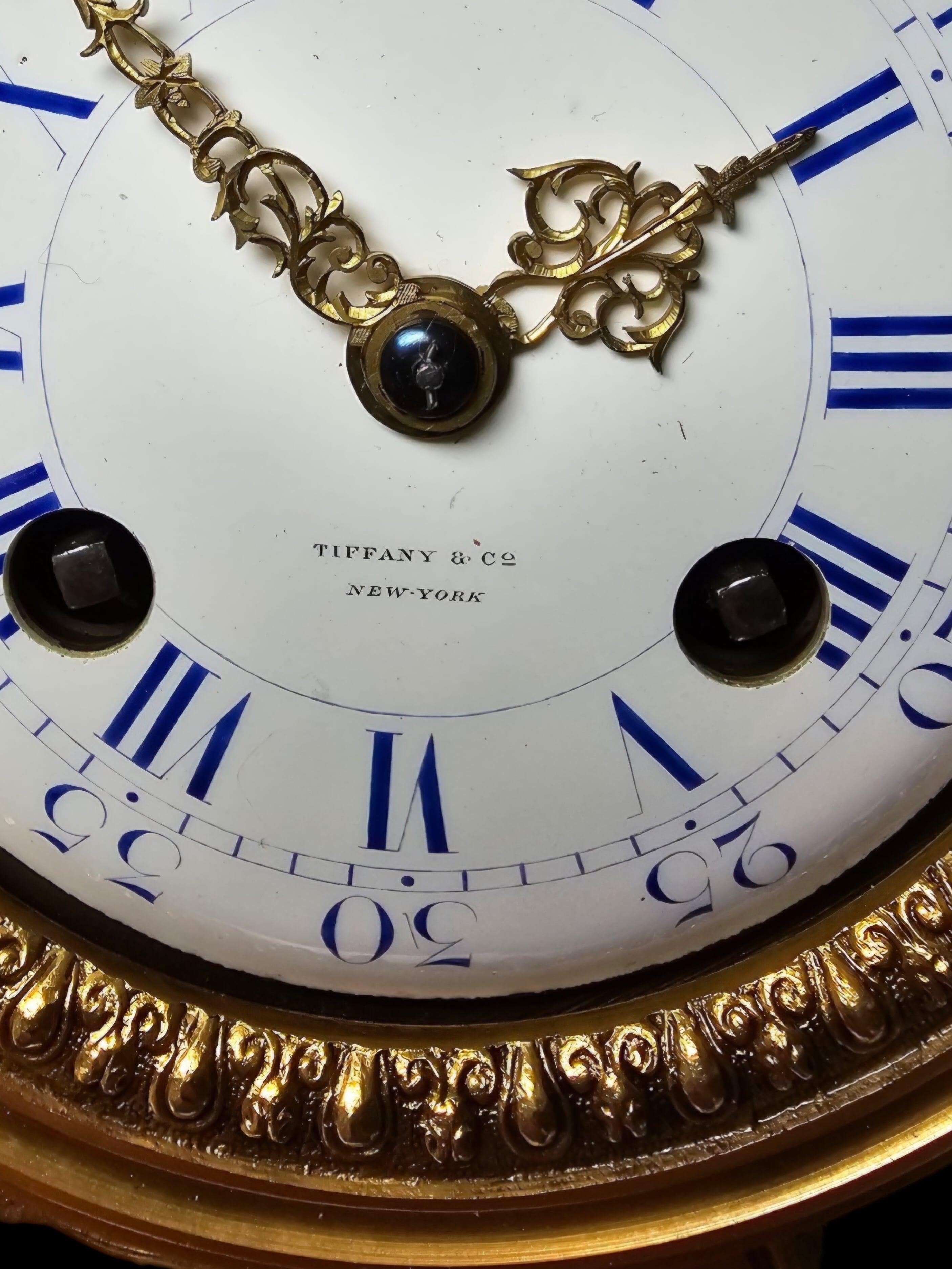 Tiffany&Co Mantel Clock “Le Portefaix” After Design By Jean-André Reiche For Sale 15