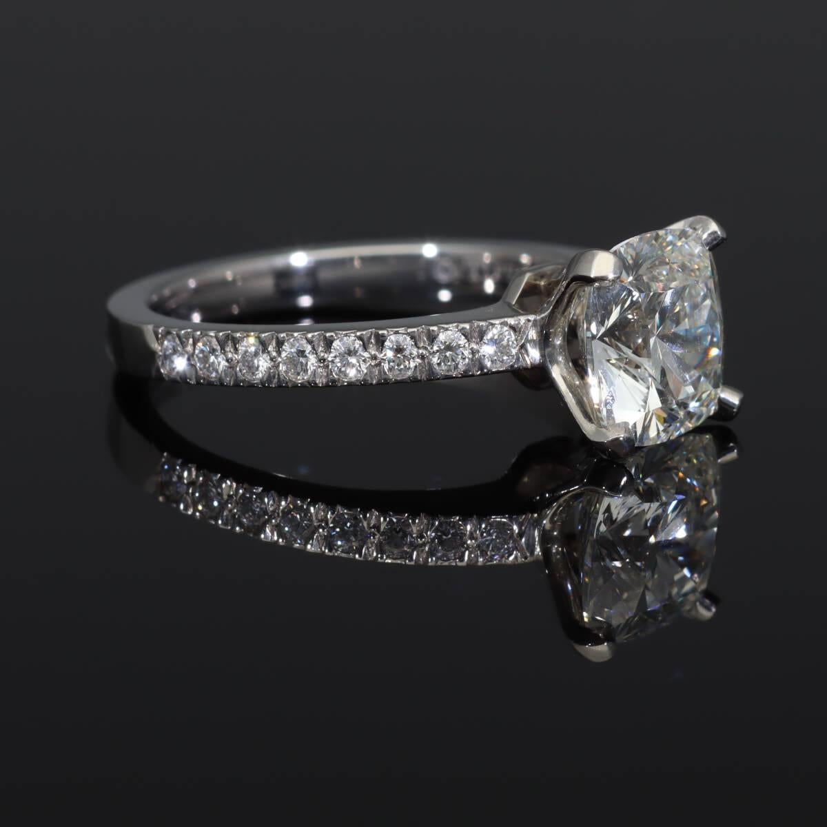 TIFFANY&Co. Novo Diamond 1.58ct I-VS1 Platinum Ring US 3 3/4 en venta 7