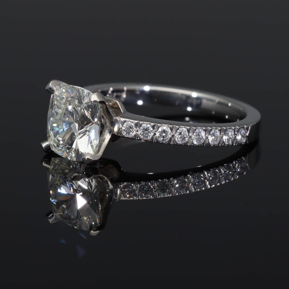 TIFFANY&Co. Novo Diamond 1.58ct I-VS1 Platinum Ring US 3 3/4 en venta 8