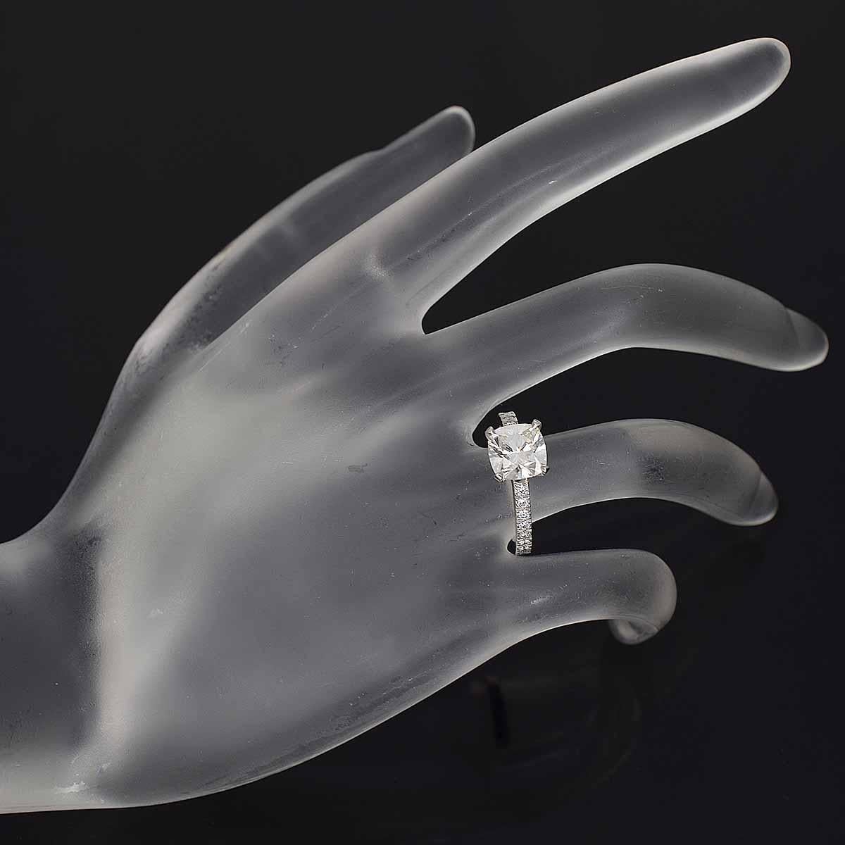 TIFFANY&Co. Novo Diamond 1.58ct I-VS1 Platinum Ring US 3 3/4 In Good Condition For Sale In Tokyo, JP