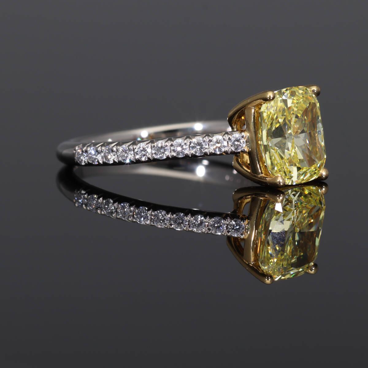 Tiffany & Co. Diamante giallo Novo 1,76ct FIY-VVS2-Ex Anello in platino US 4 1/4 in vendita 6