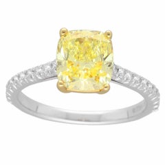 TIFFANY&Co. Novo Yellow Diamond 1.76ct FIY-VVS2-Ex Platinum Ring US 4 1/4