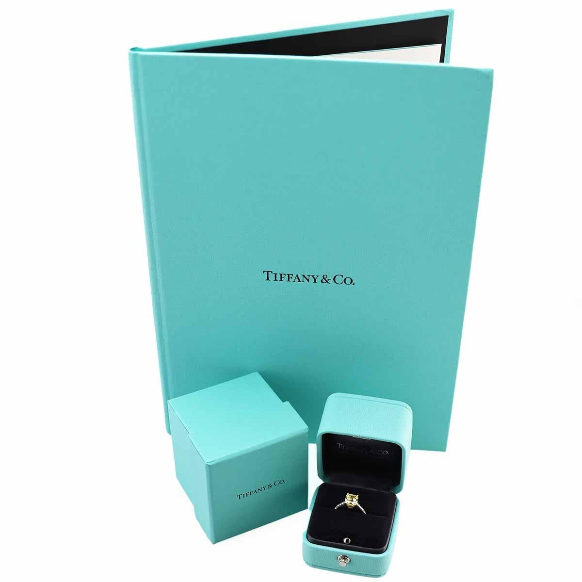 TIFFANY&Co. Novo Bague en platine avec diamant jaune 1,76ct FIY-VVS2-Ex US 4 1/4 en vente 1