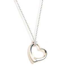 Tiffany&Co Open Heart Silver Pendant GM by Elsa Peretti