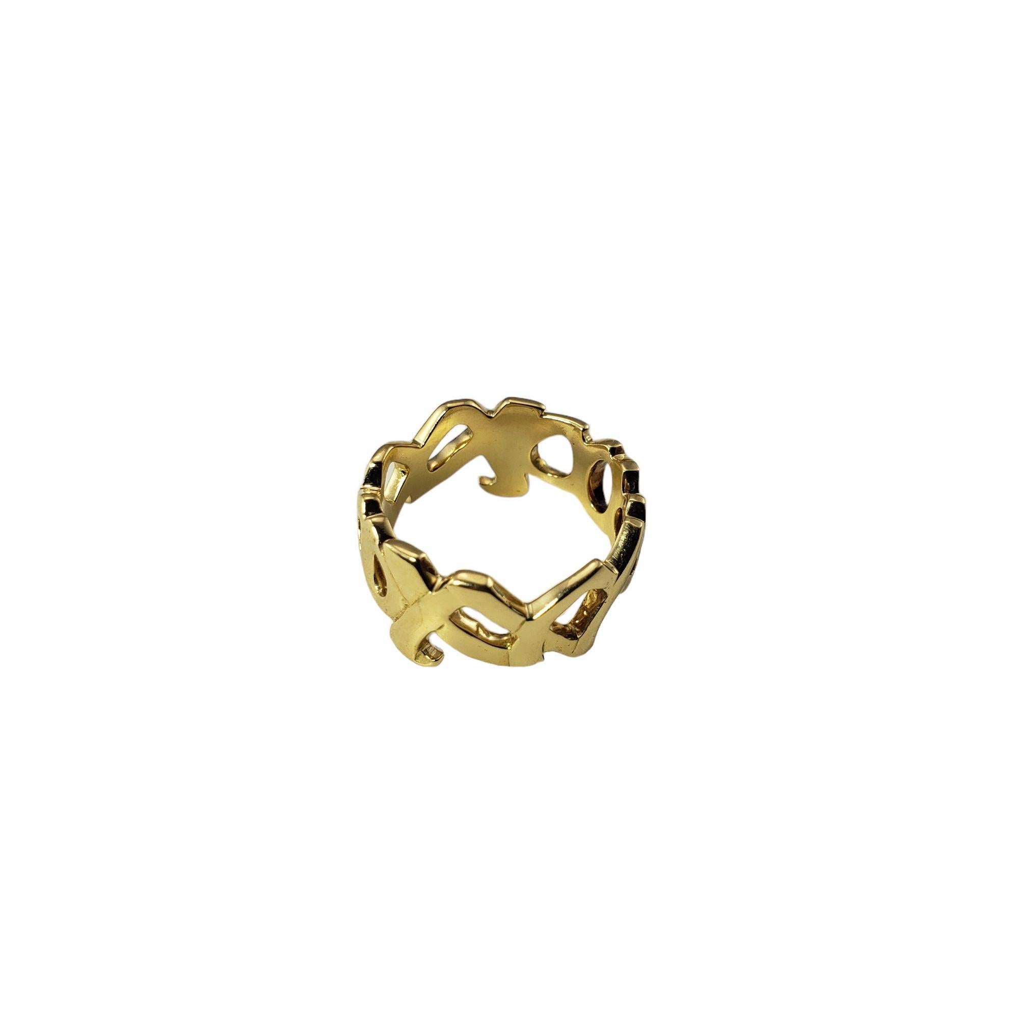Women's Tiffany&Co. Paloma Picasso 18K YellowGold Hugs and Kisses Ring Size 6.75 #15268