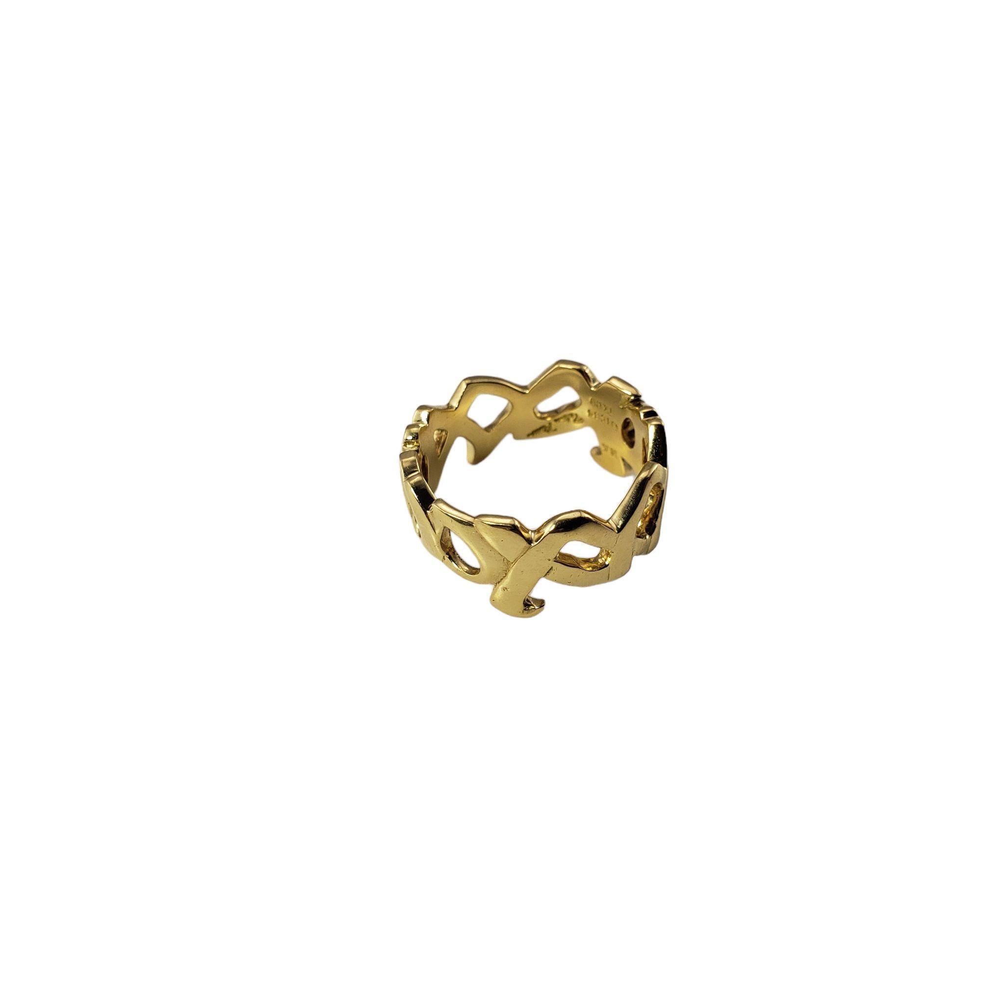 Tiffany&Co. Paloma Picasso 18K YellowGold Hugs and Kisses Ring Size 6.75 #15268 1