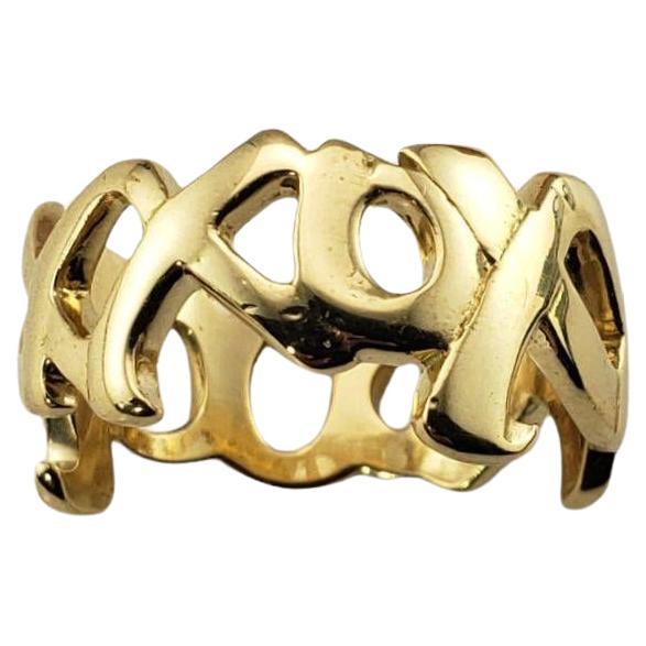 Tiffany&Co. Paloma Picasso 18K YellowGold Hugs and Kisses Ring Size 6.75 #15268