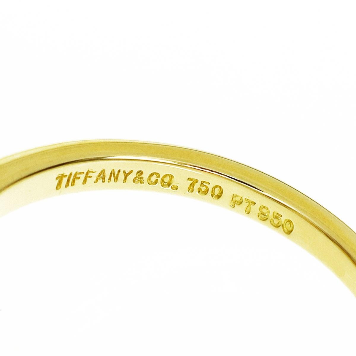 Tiffany & Co. Solitär-Ring aus 18 Karat Gelbgold und Platin mit 1,26 Karat Diamant in Birnenform (Tropfenschliff) im Angebot