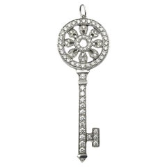 Tiffany&Co. Petal Key Diamond PT950 - Pendant Top (Precious Metal) -  10.2g