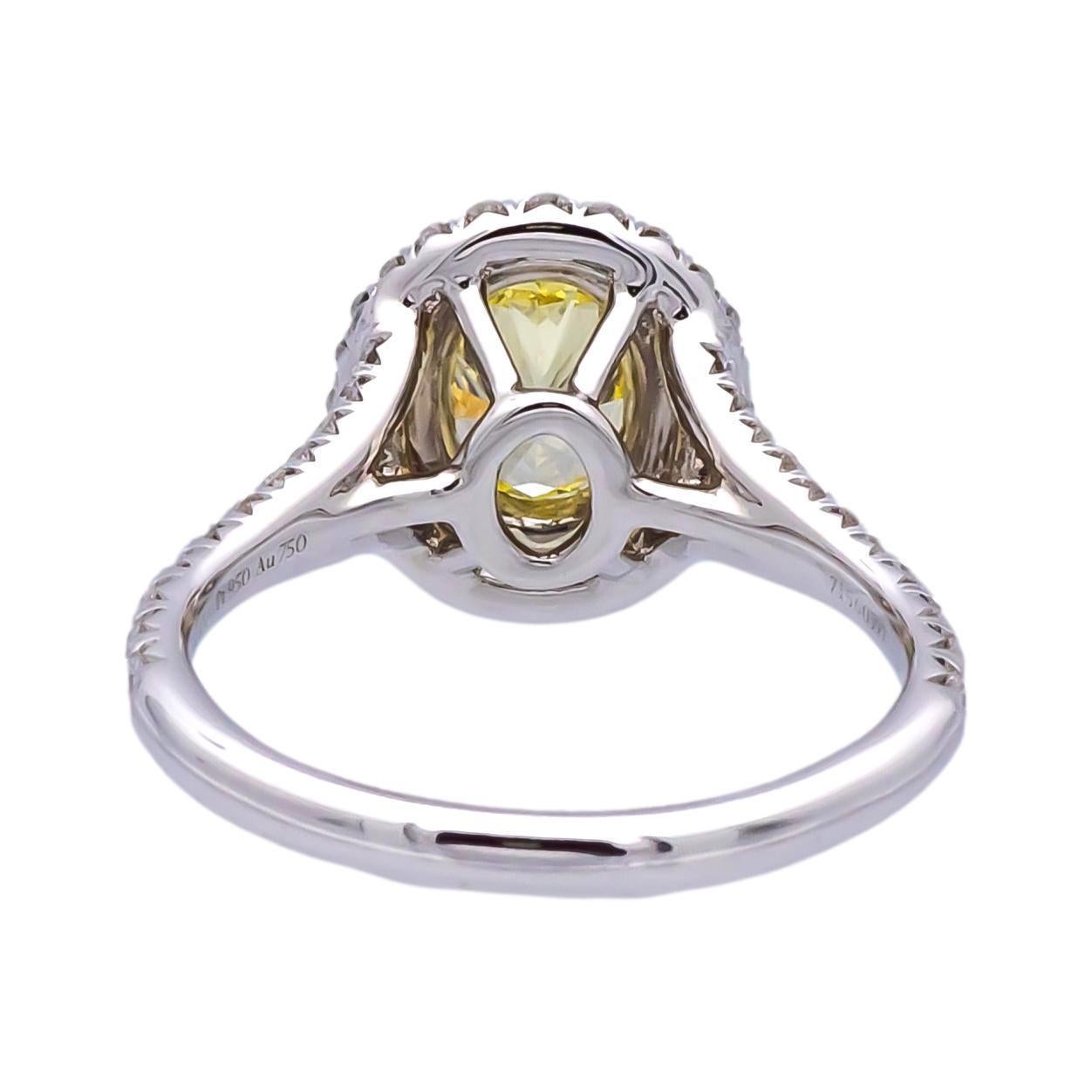 tiffany oval yellow diamond ring