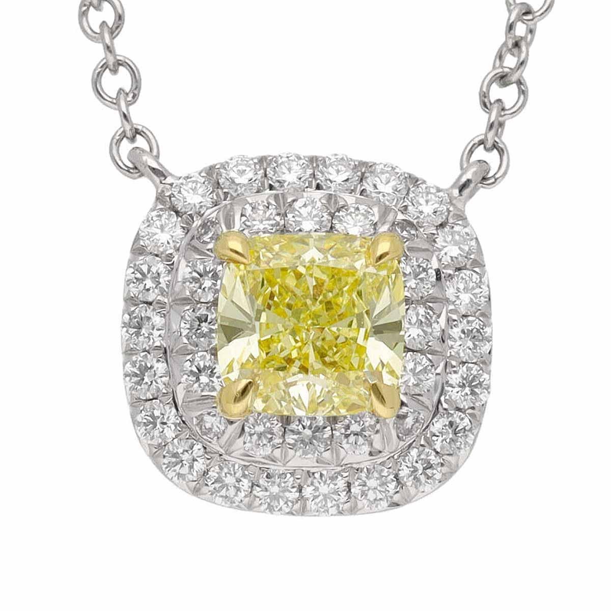 ■ Product Number: 23560904
■ Brand: TIFFANY&Co.
■ Product Name: Soleste Yellow Diamond Pendant Necklace
■ Material: 1P Yellow Diamond (0.41ct Fancy Intence Yellow-VS1), Side Diamonds, Pt950 Platinum, 750 K18 Yellow Gold
■ Weight: Approximately 3.5g
