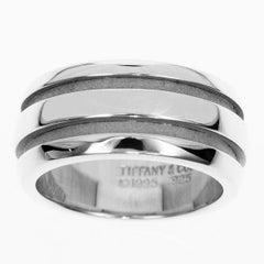 Tiffany & Co. Sterling 925 Silver 1995 Double Line Band Ring