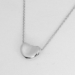 Tiffany & Co. Sterling 925 Silver Elsa Peretti Bean Pendant Necklace