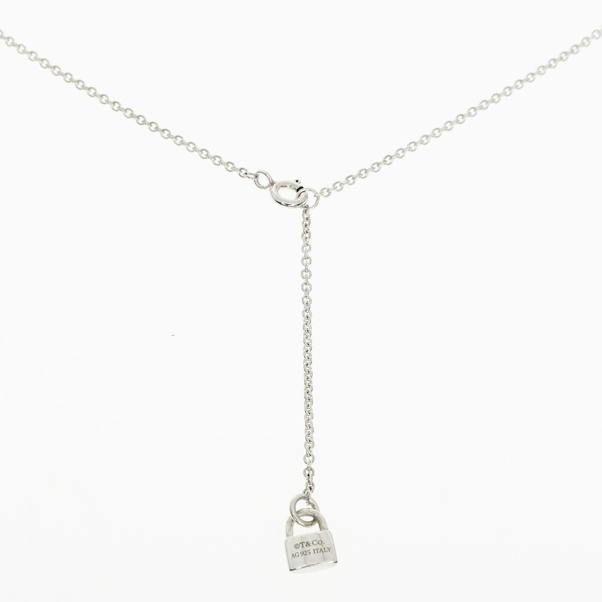 Tiffany & Co. Sterling 925 Silver Return to Tiffany Love Pendant Necklace In Good Condition In Tokyo, JP
