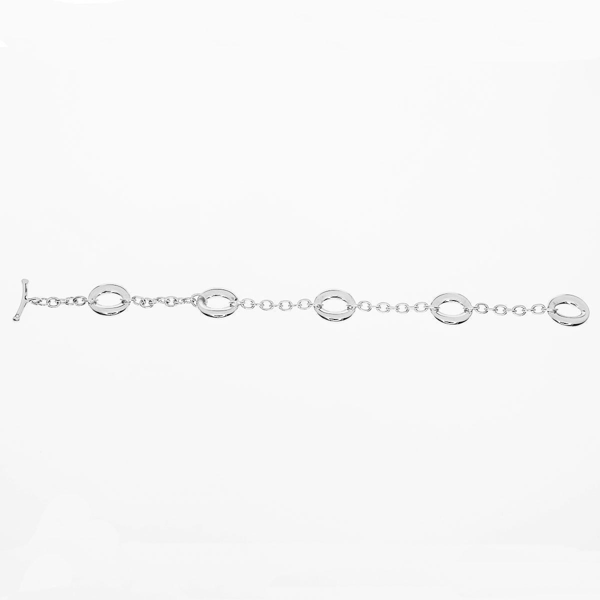 Brand:TIFFANY&Co.
Name:Seviana Elsa Peretti Bracelet
Material:925 SV Sterling Silver
Weight:17.6g（Approx)
Band length(inch):18cm / 7.08in（Approx)
Width(inch):14.14mm / 0.55in（Approx)
Comes with:Tiffany pouch