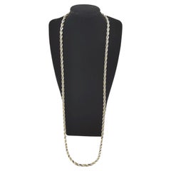 Tiffany&Co. Sterlingsilber 925/18K Gelbgold 750 Seil Kette Halskette 5mm 30"