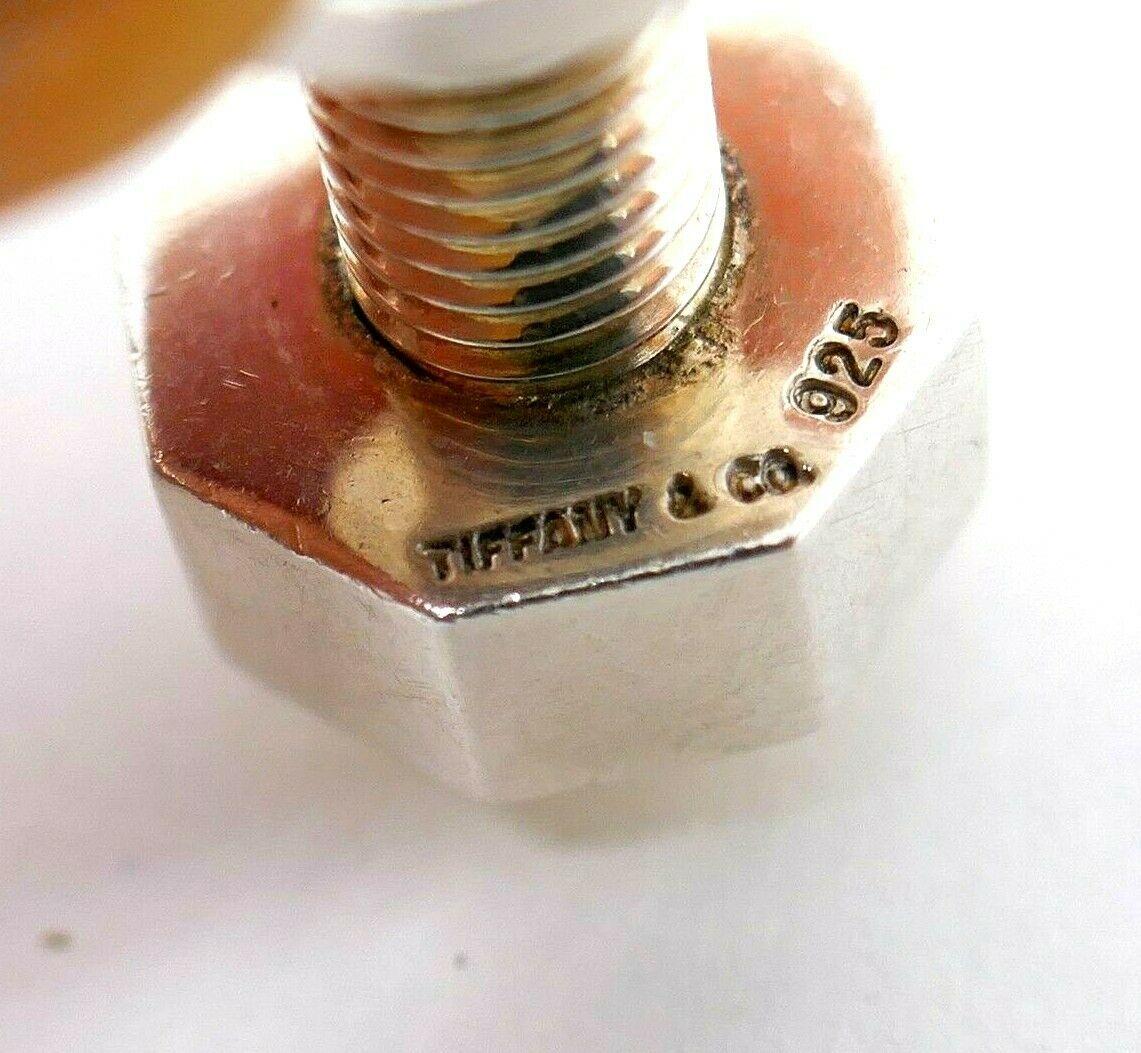 Modern Tiffany & Co. Sterling Silver Bolt and Nut Cufflinks