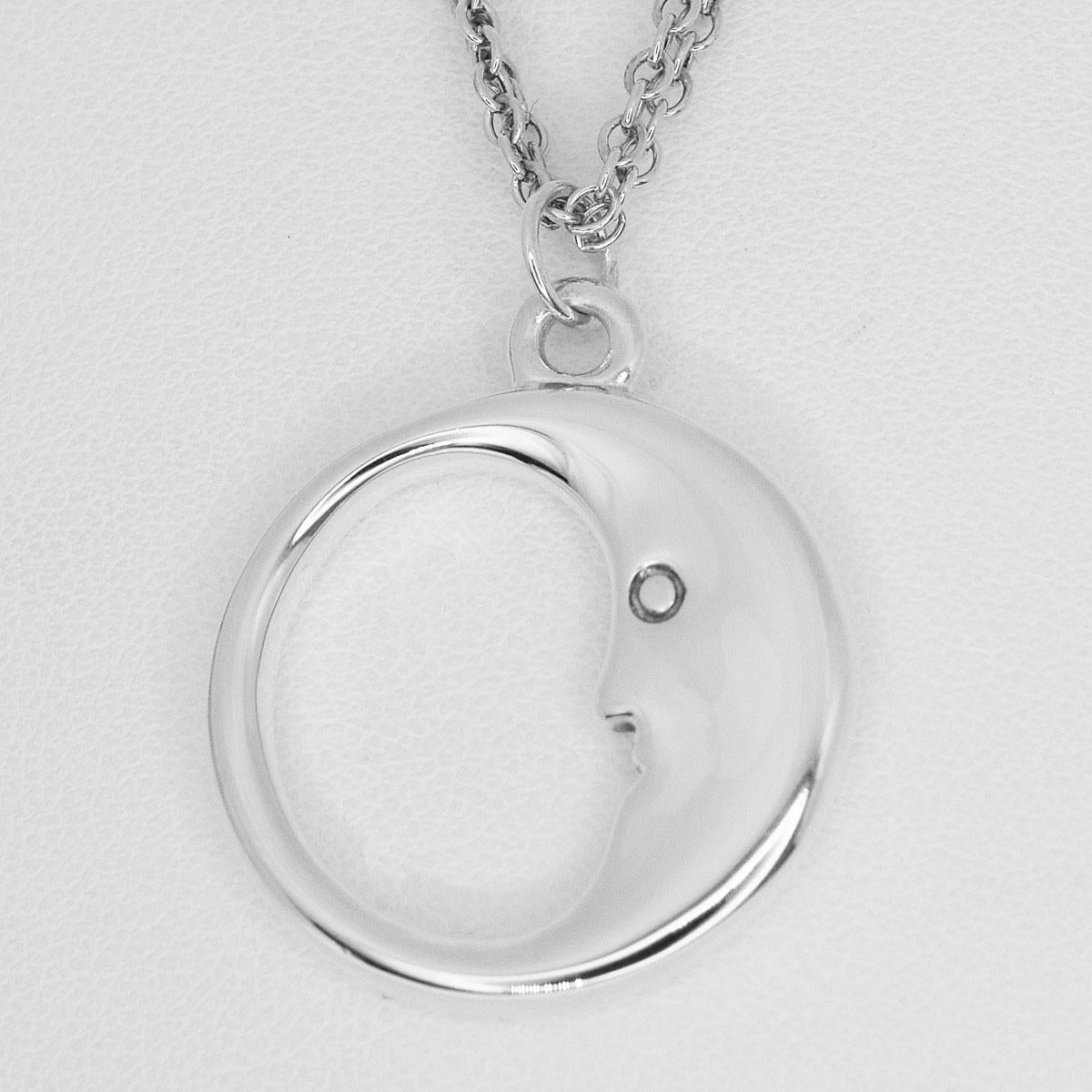 Brand:TIFFANY&Co.
Name:Man in the moon Pendant Necklace
Material:925 SV Sterling Silver
Weight:11.0g（Approx)
neck around:41cm / 16.14in（Approx)
Comes with:Tiffany box and pouch