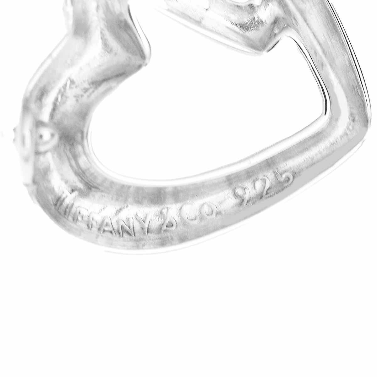 Tiffany & Co. Sterling Silber Dreifach offenes Herz Halskette Damen