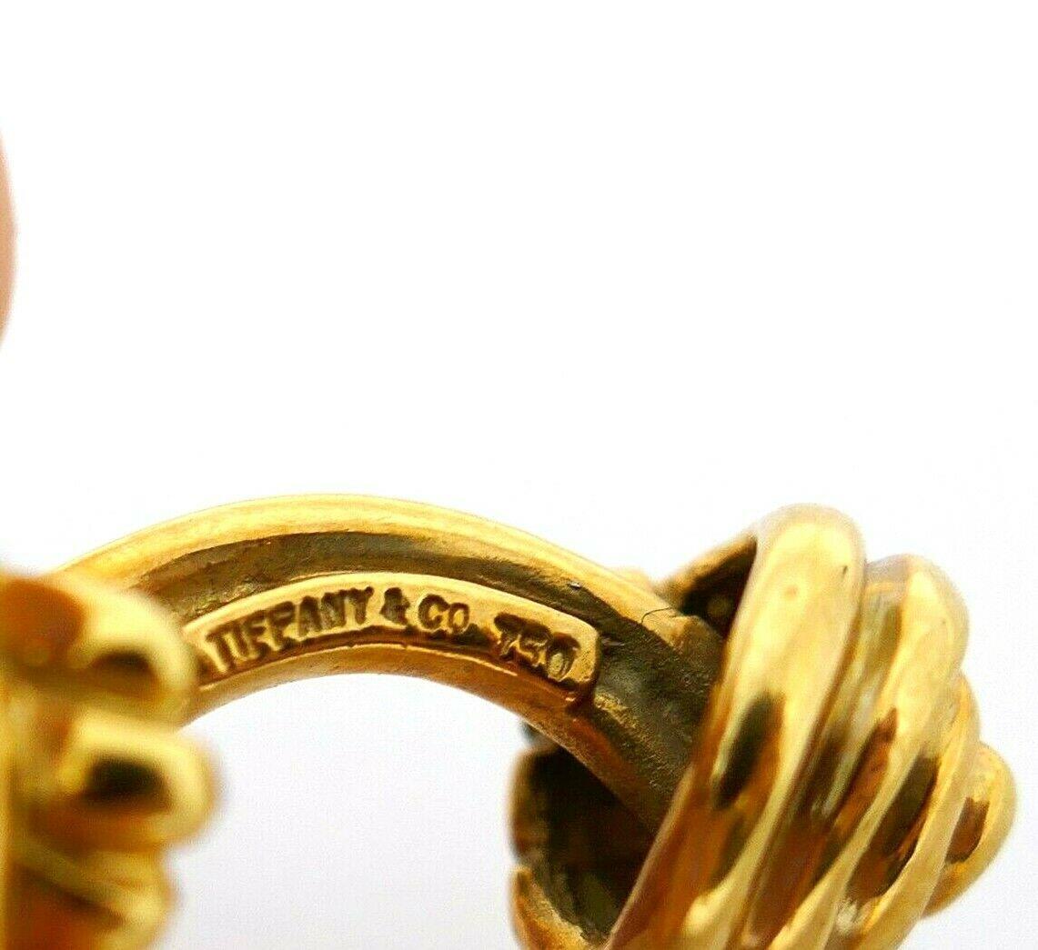 Tiffany & Co. Vintage Yellow Gold Swirled Knot Cufflinks 1