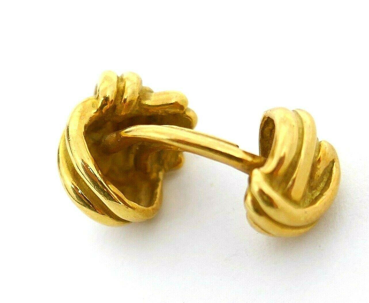 Tiffany & Co. Vintage Yellow Gold Swirled Knot Cufflinks 3