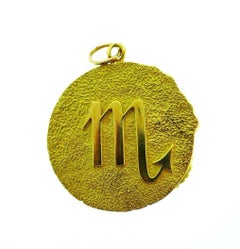Tiffany & Co. Yellow Gold Diamond Astrological Zodiac Scorpio Pendant