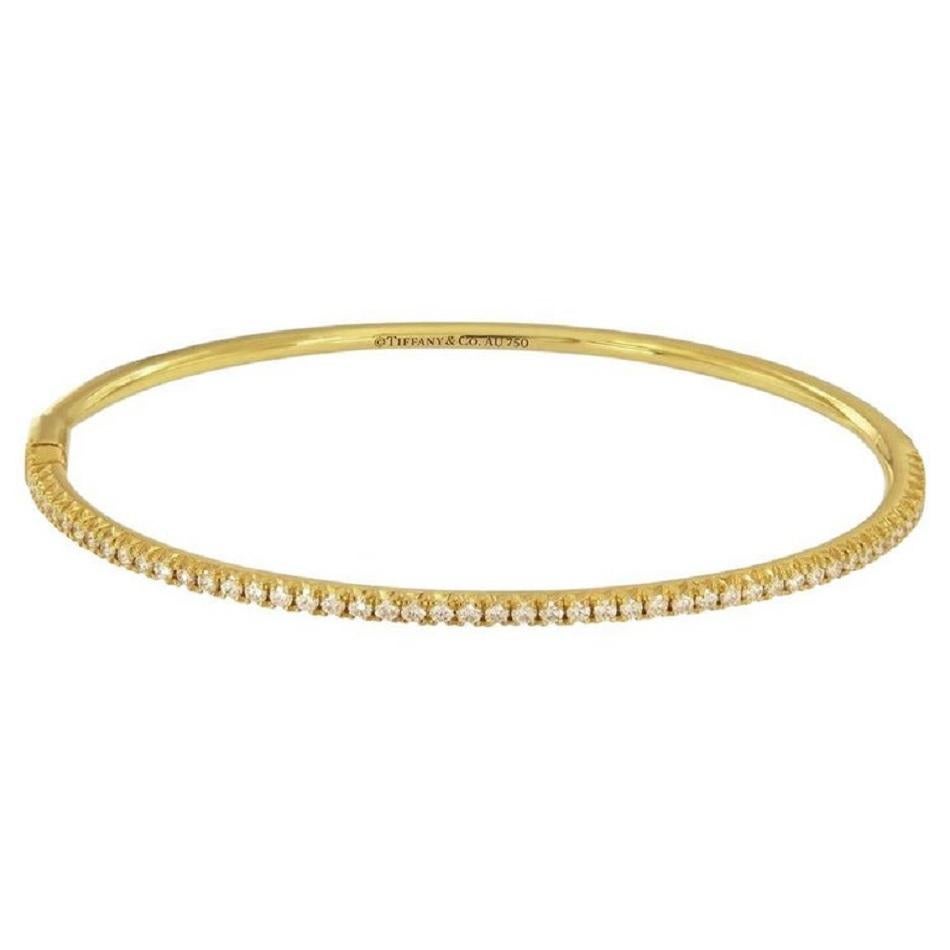 Tiffany & Co. Pulsera abatible de diamantes METRO de oro amarillo Tamaño mediano en Nuevo estado para la venta en New York, NY