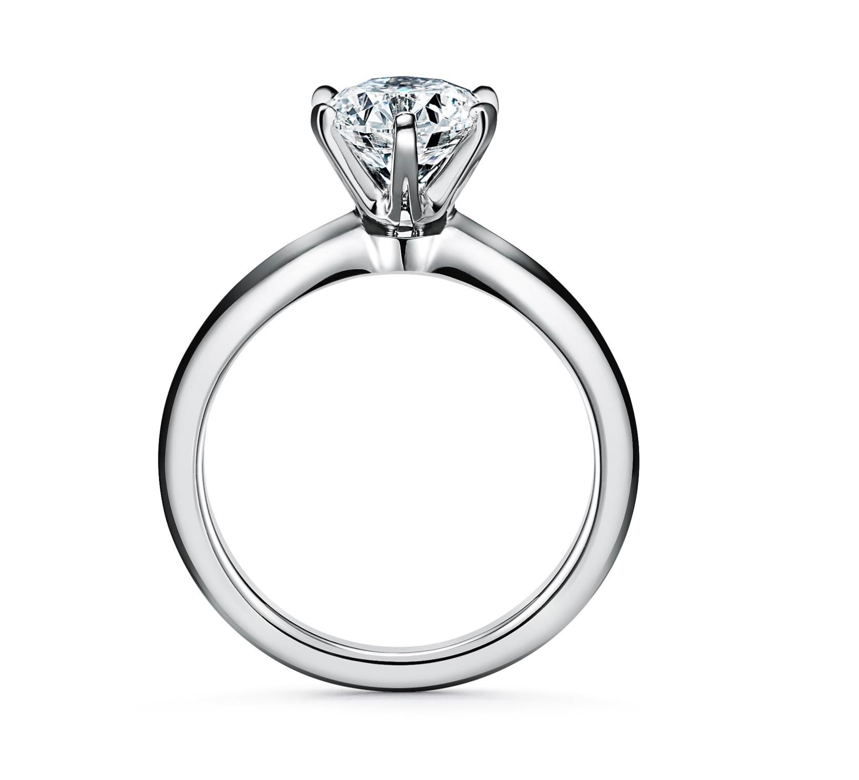 Taille ronde Diamant rond brillant de 1,51 carat D sans défaut certifié GIA par Tiffany's en vente