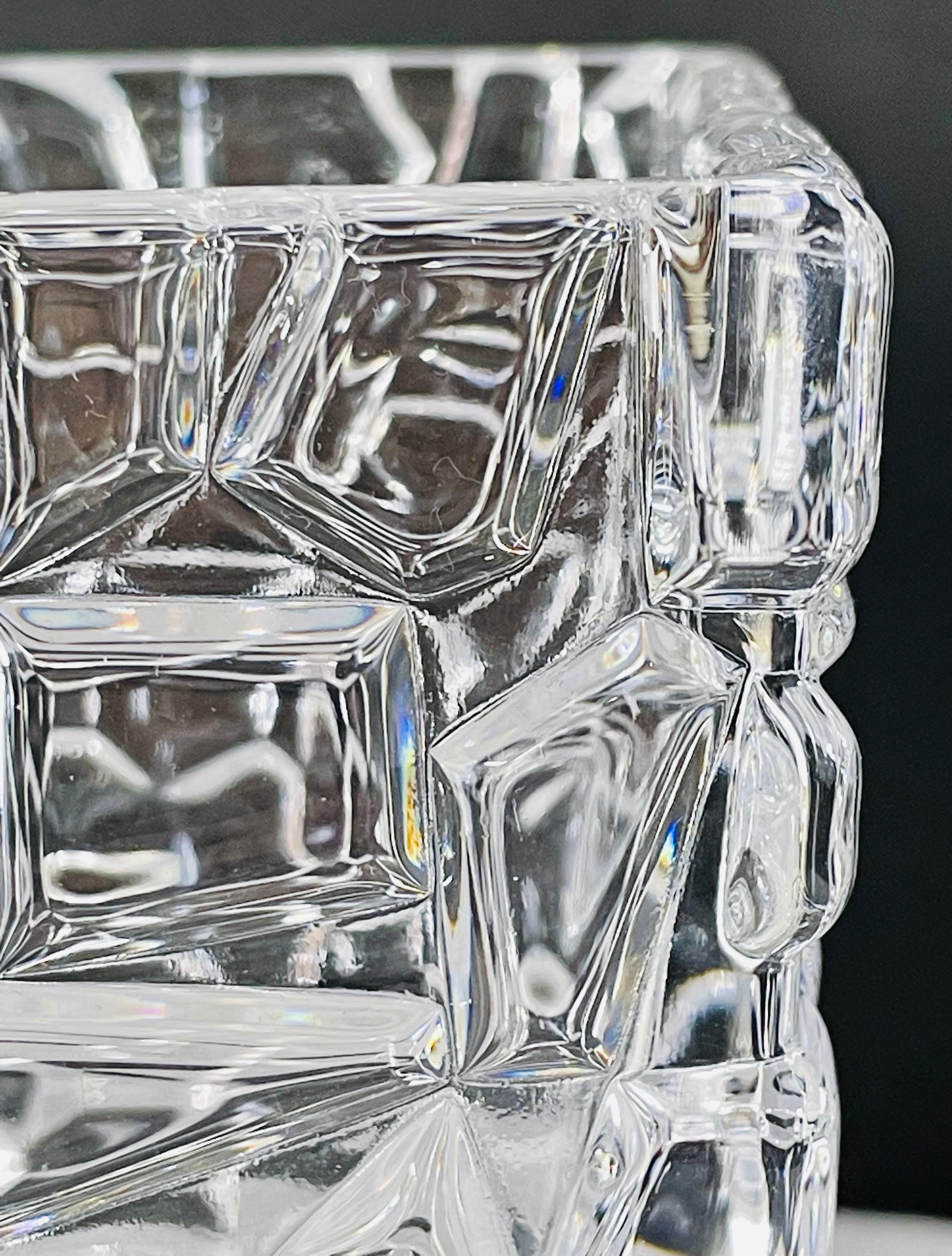 Modern Tiffany's & Co Signed Crystal Vase
