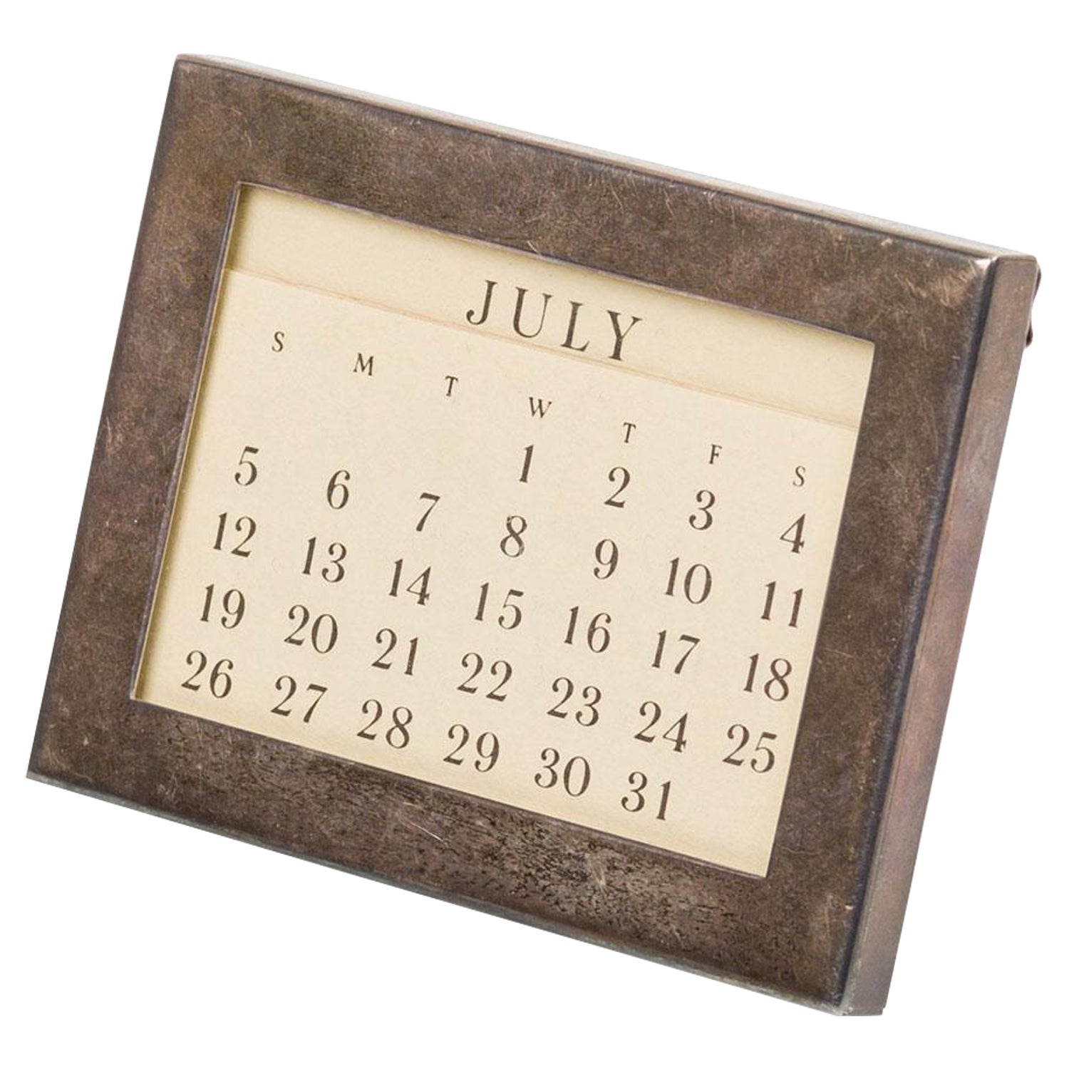 Tiffany
s Mid-Century Modern Sterling Silver Calendar Holder For Sale