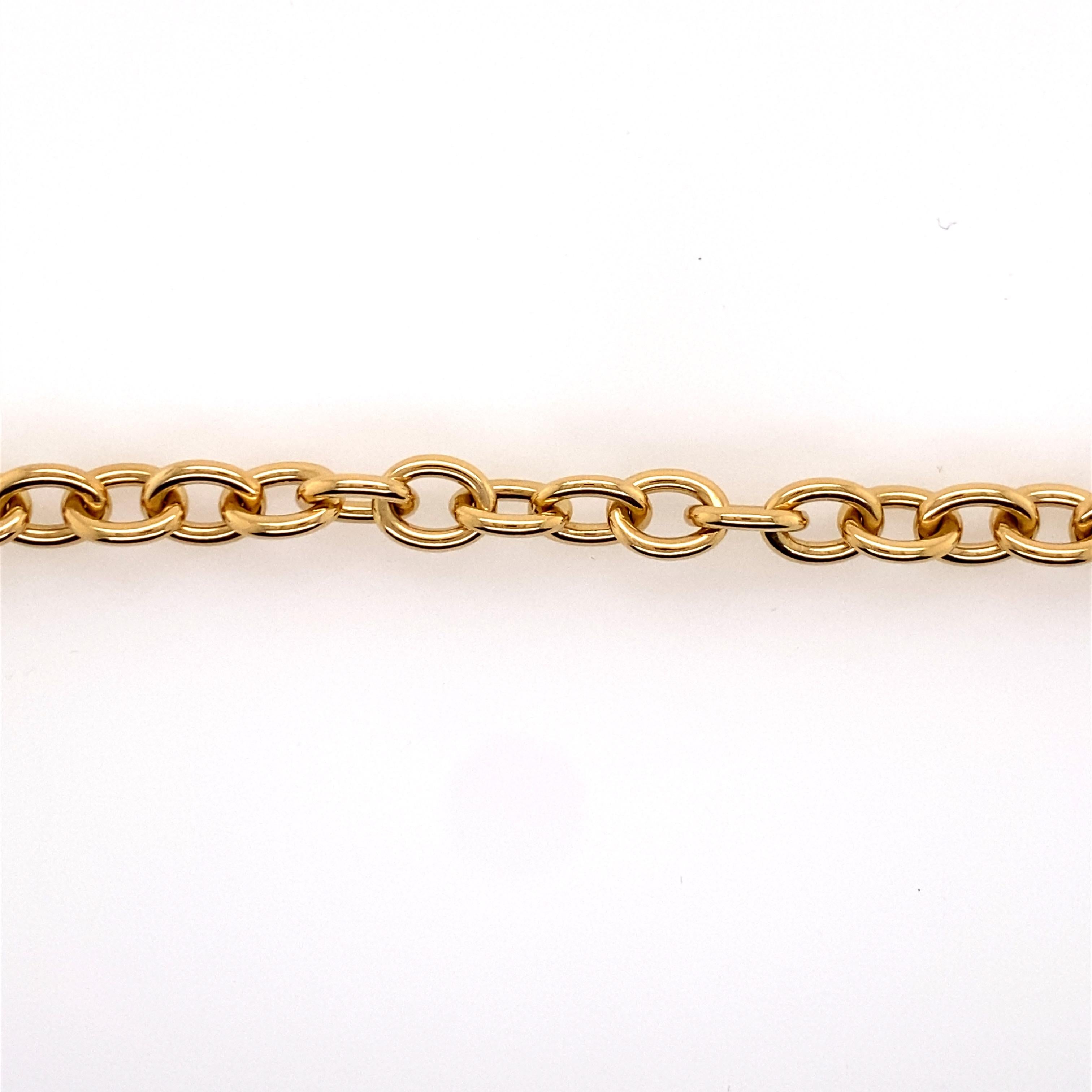 Tiffany's Vintage 1994 18 Karat Yellow Gold Heart and Arrow Bracelet In Good Condition For Sale In Boston, MA