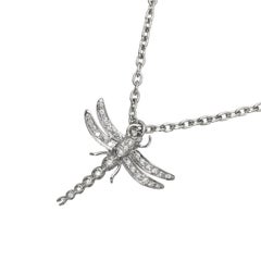 TIFFAY & Co. Collana con ciondolo a forma di libellula in platino e diamanti