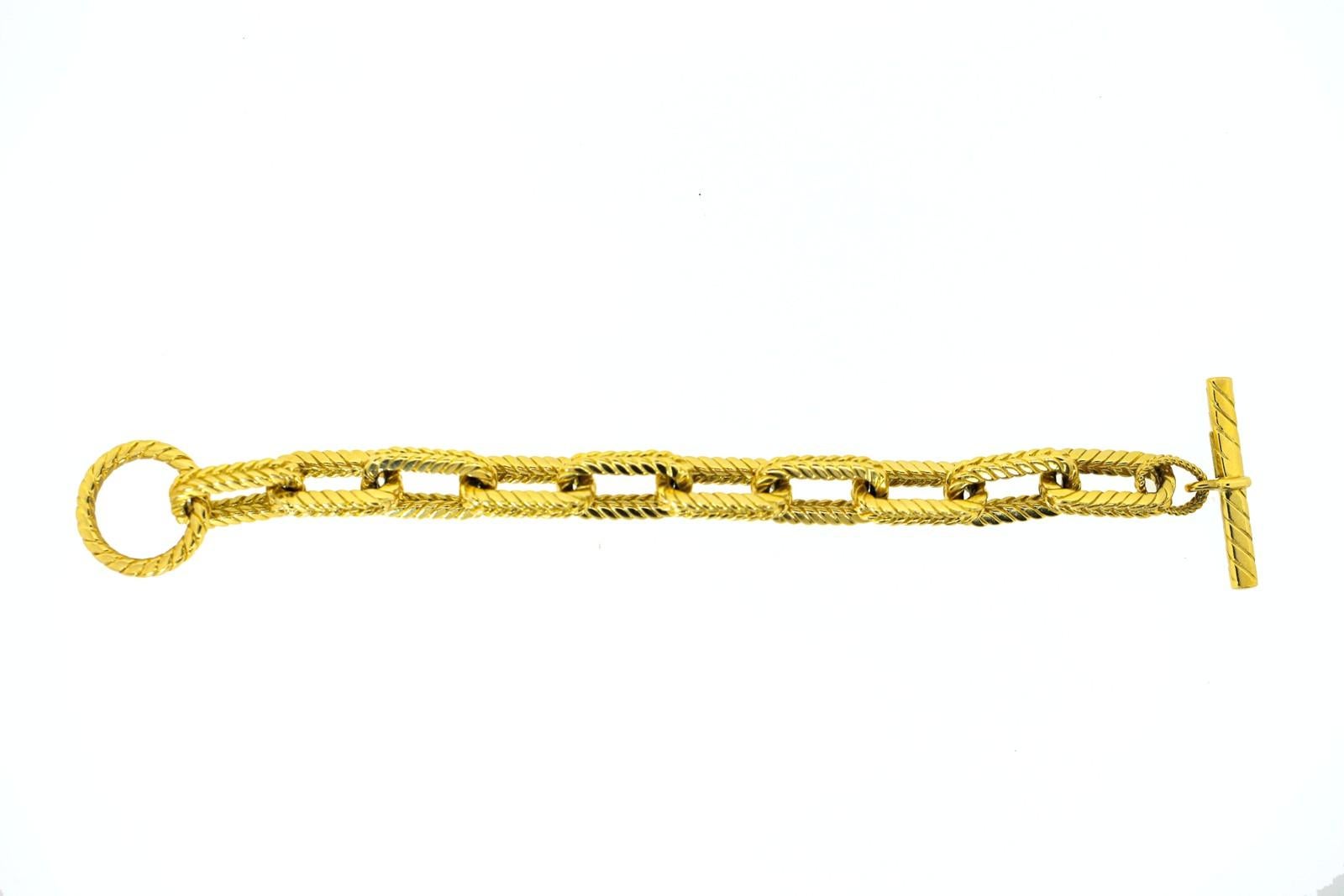 Modern Tiffany & Co. Gold Link Bracelet