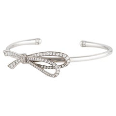 Tiffiany & Co. Manschettenarmband mit Diamantschleife aus 18 Karat Weißgold